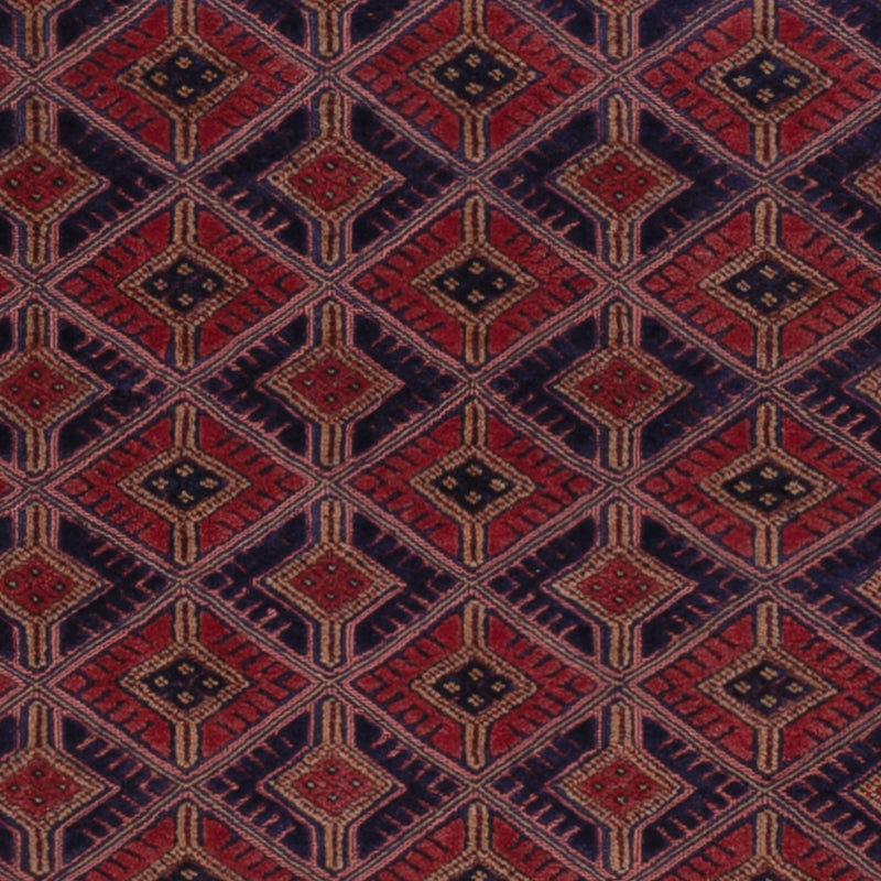 Kelim Afghan Teppich 151x190cm - dunkelrot