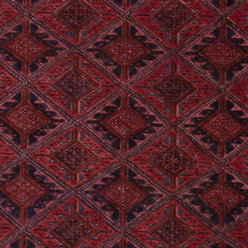 Kelim Afghan Teppich 147x190cm - dunkelrot