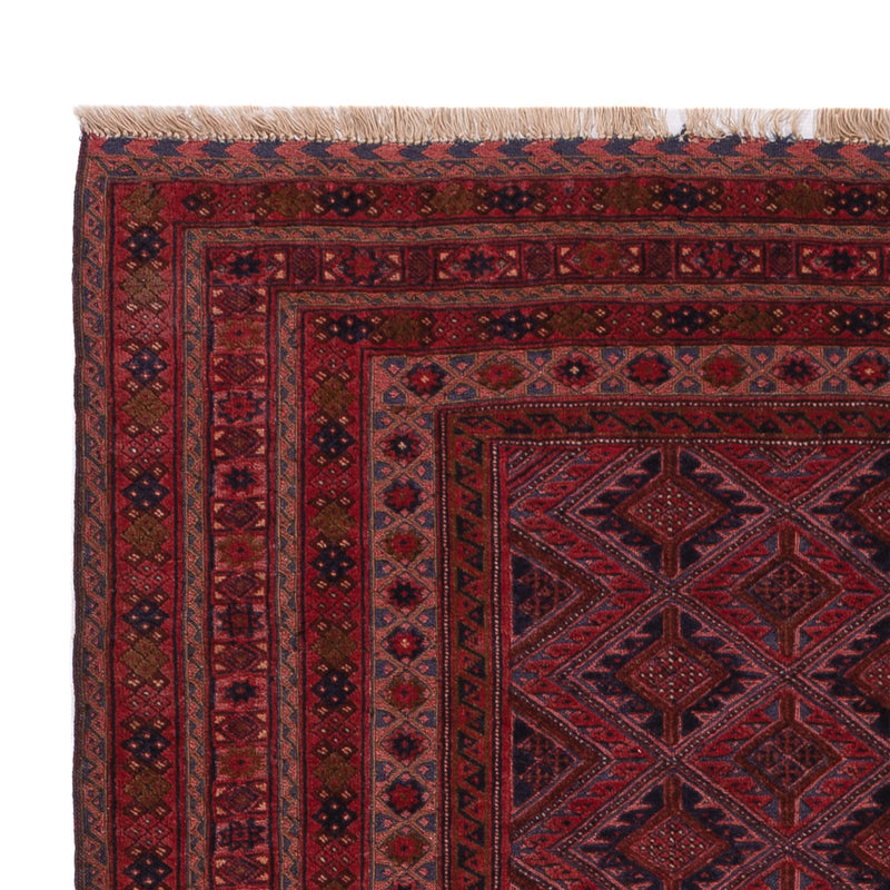 Kelim Afghan Teppich 147x190cm - dunkelrot