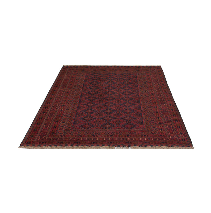 Kelim Afghan Teppich 147x190cm - dunkelrot