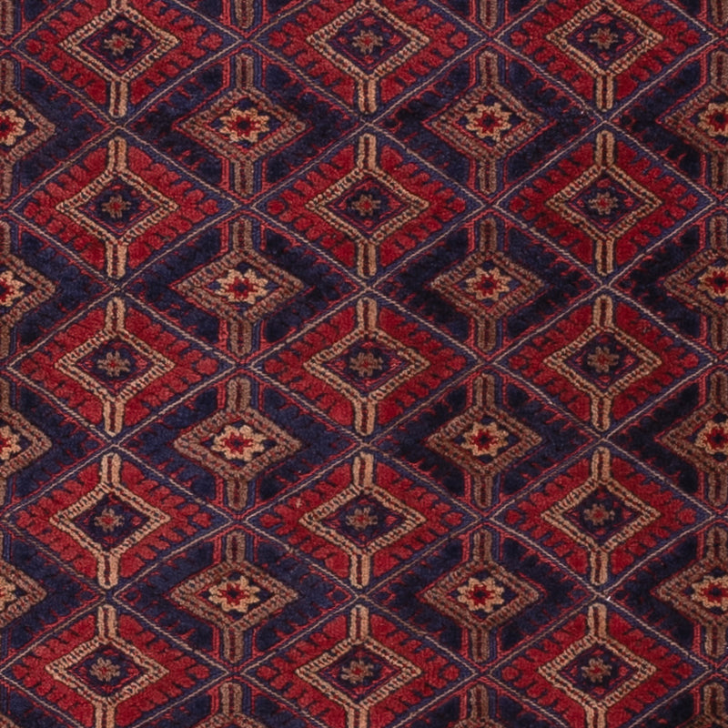 Kelim Afghan Teppich 160x200cm - dunkelrot