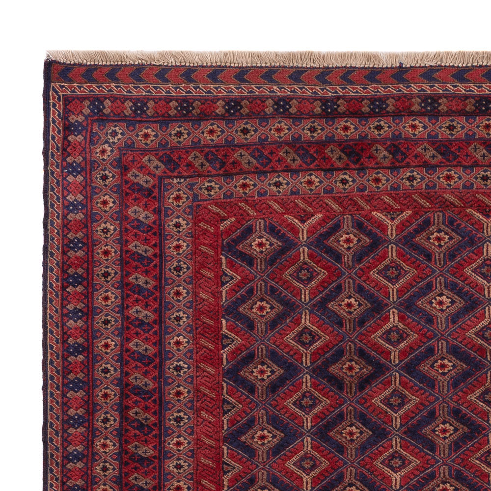 Kelim Afghan Teppich 160x200cm - dunkelrot