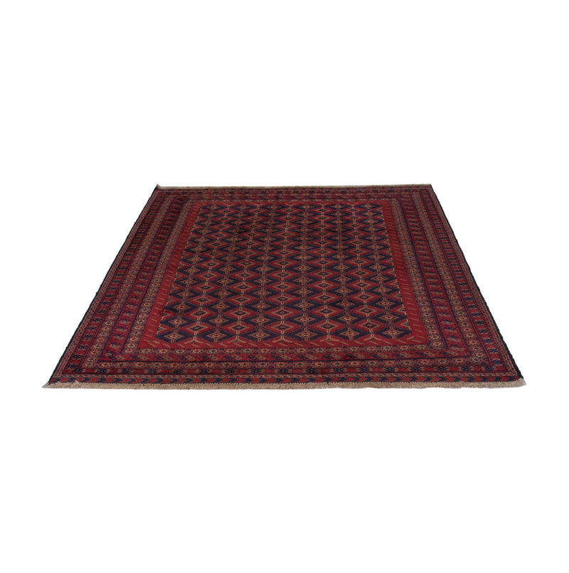 Kelim Afghan Teppich 160x200cm - dunkelrot