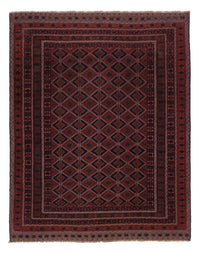 Kelim Afghan Teppich 156x196cm - dunkelrot – product image