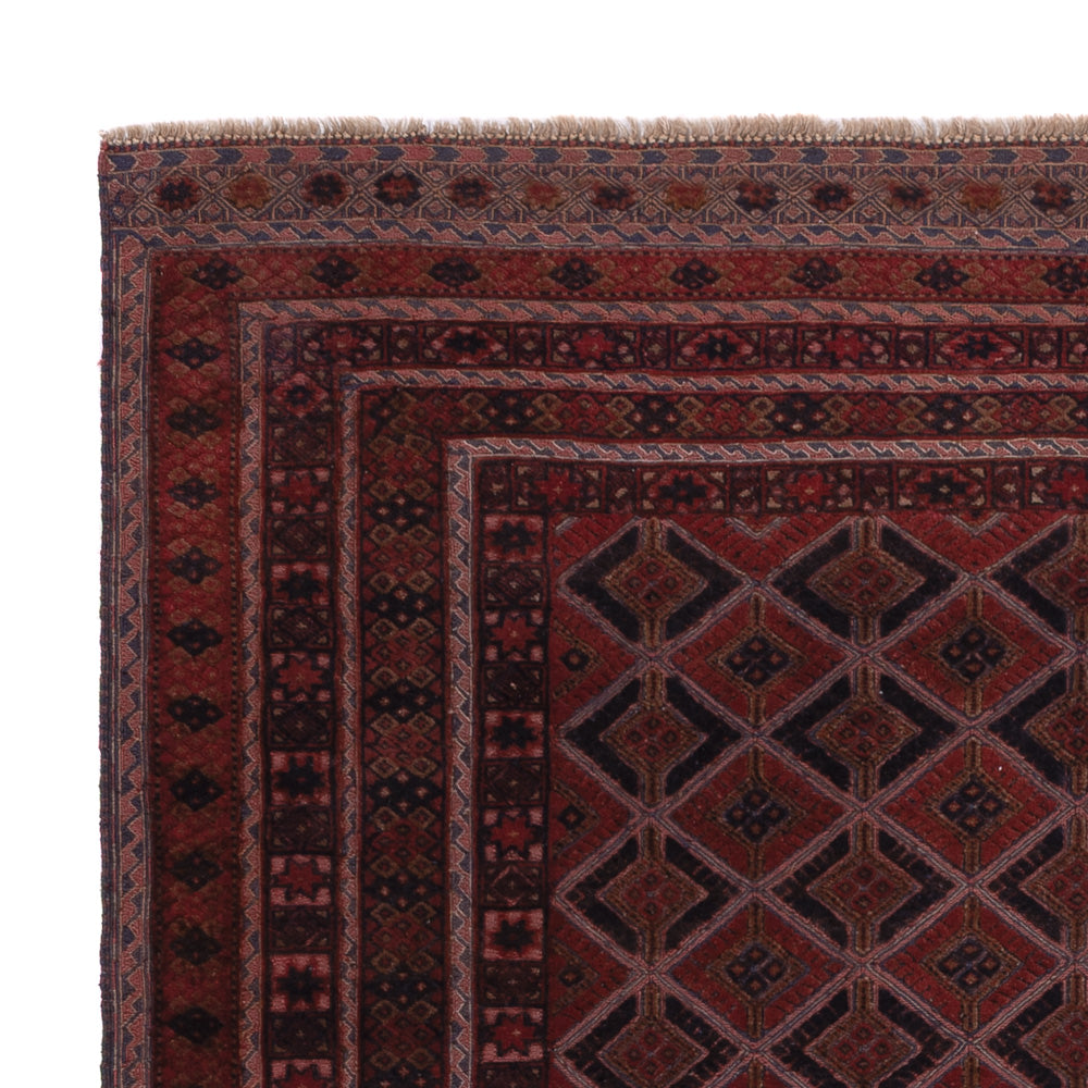 Kelim Afghan Teppich 156x196cm - dunkelrot