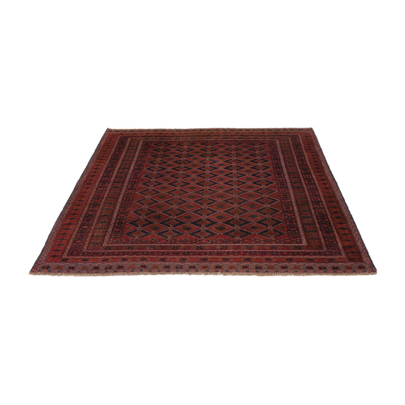 Kelim Afghan Teppich 156x196cm - dunkelrot