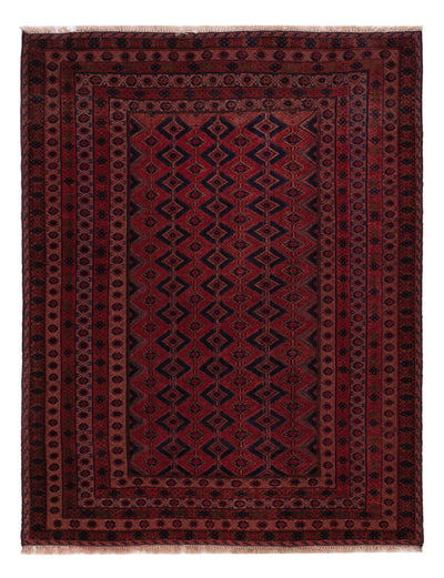 Kelim Afghan Teppich 155x203cm - dunkelrot
