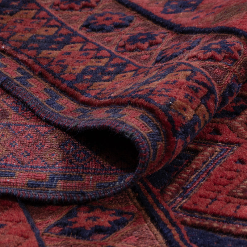 Kelim Afghan Teppich 155x203cm - dunkelrot