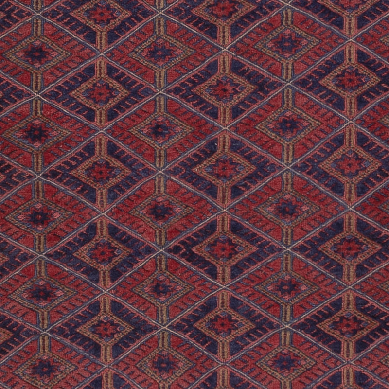Kelim Afghan Teppich 159x195cm - dunkelrot