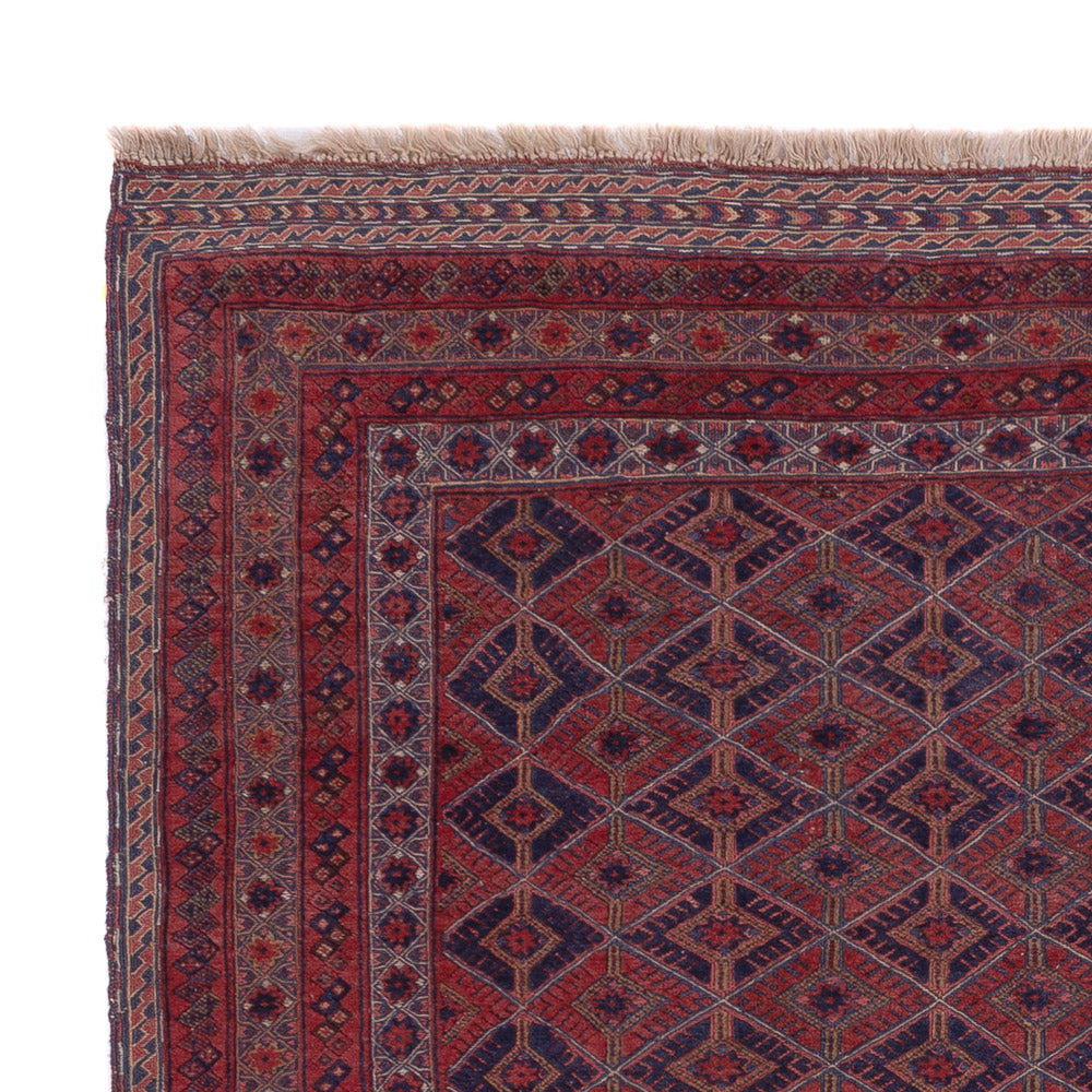 Kelim Afghan Teppich 159x195cm - dunkelrot