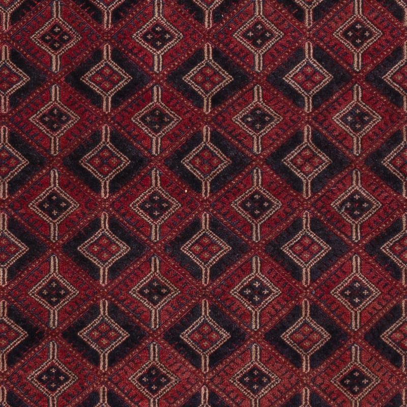 Kelim Afghan Teppich 150x213cm - dunkelrot