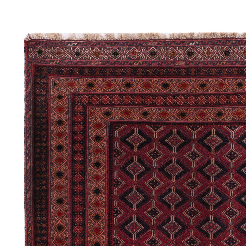 Kelim Afghan Teppich 150x213cm - dunkelrot