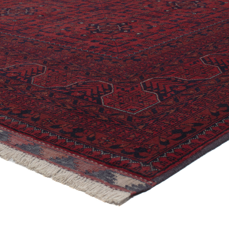 Afghan Teppich 202x294cm - Orientteppich - dunkelrot