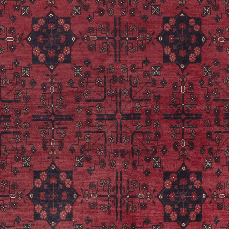 Afghan Teppich 193x302cm - Orientteppich - dunkelrot