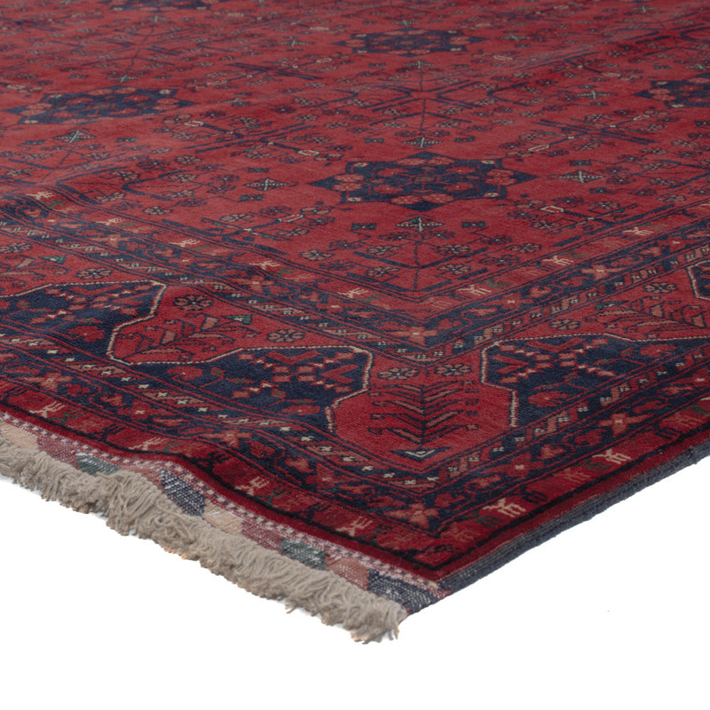 Afghan Teppich 193x302cm - Orientteppich - dunkelrot