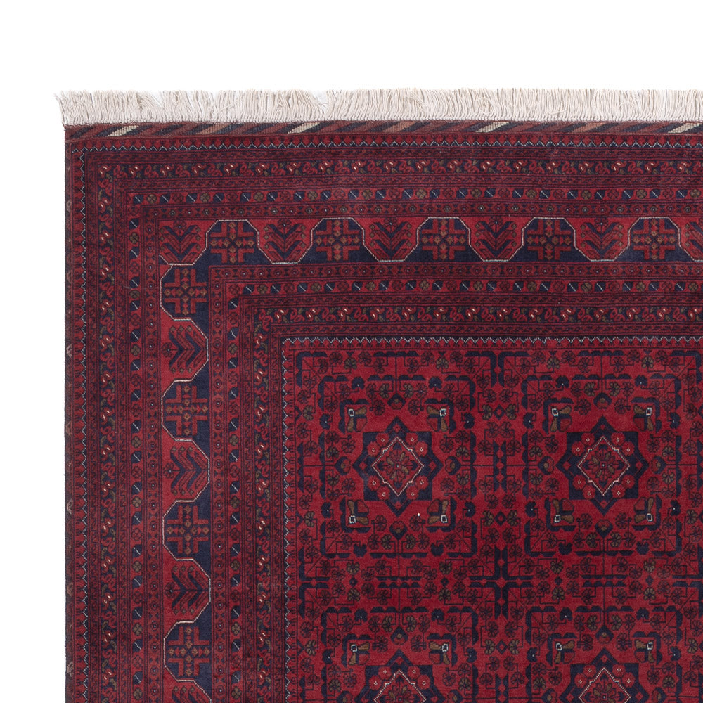 Afghan Teppich 202x286cm - Orientteppich - dunkelrot