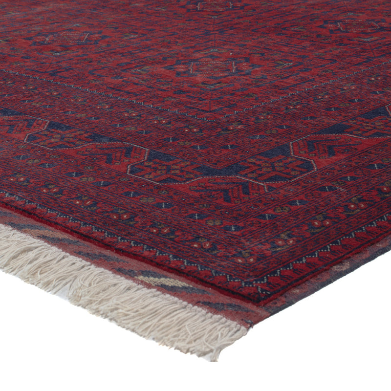 Afghan Teppich 202x286cm - Orientteppich - dunkelrot