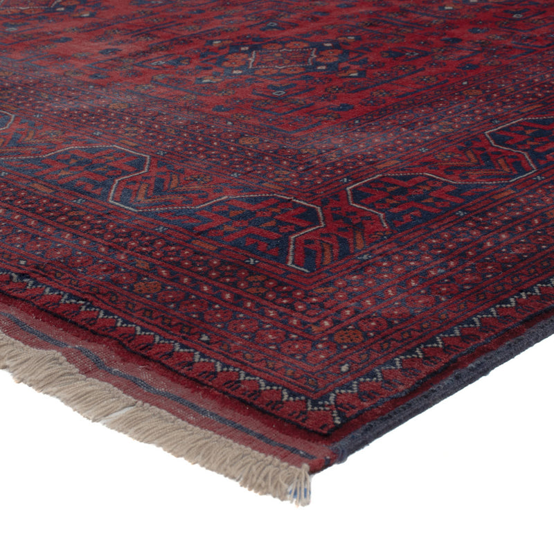Afghan Teppich 194x303cm - Orientteppich - dunkelrot