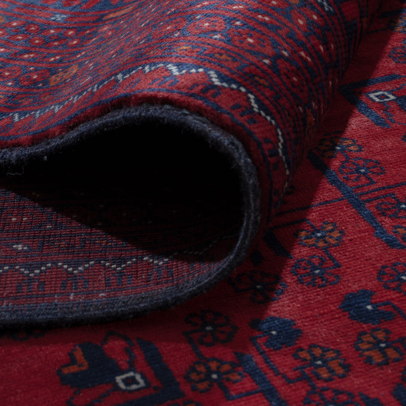 Afghan Teppich 194x303cm - Orientteppich - dunkelrot