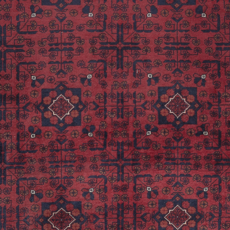 Afghan Teppich 199x299cm - Orientteppich - dunkelrot