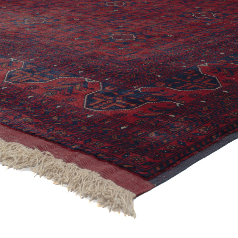 Afghan Teppich 199x299cm - Orientteppich - dunkelrot