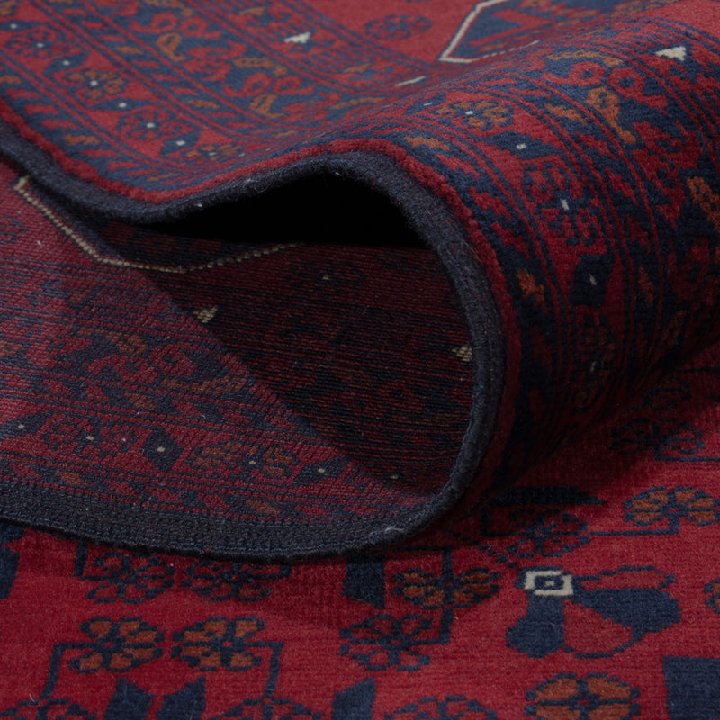 Afghan Teppich 199x299cm - Orientteppich - dunkelrot
