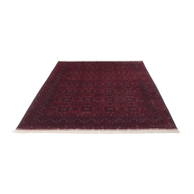 Afghan Teppich 199x298cm - Orientteppich - dunkelrot