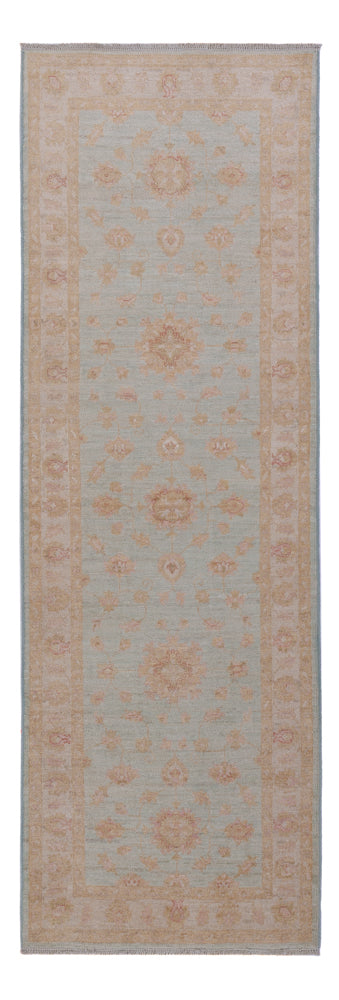 Ziegler Teppich 83x255cm - Orientteppich - hellblau