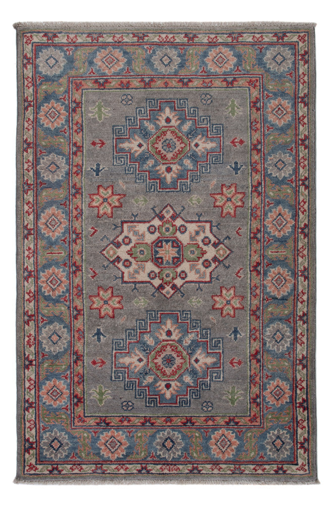 Kazak Teppich 79x123cm - Orientteppich - blau