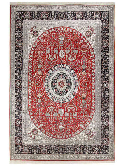 China Seide Teppich 272x370cm - Orientteppich - rot