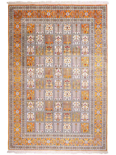 China Seide Teppich 181x267cm - Orientteppich - dunkelbeige