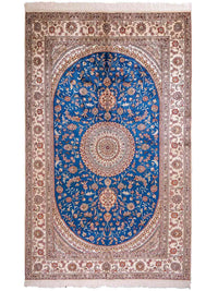 China Seide Teppich 149x240cm - Orientteppich - blau – product image