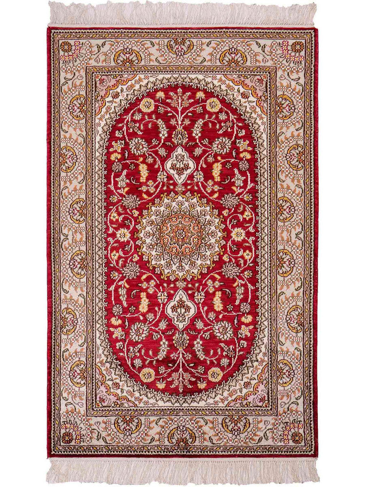 China Seide Teppich 75x120cm - Orientteppich - rot