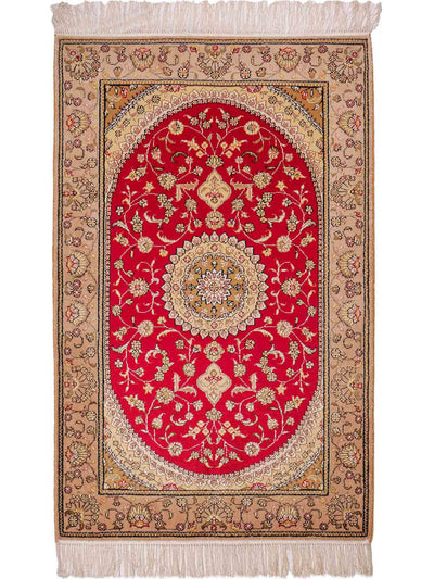 China Seide Teppich 78x121cm - Orientteppich - rot