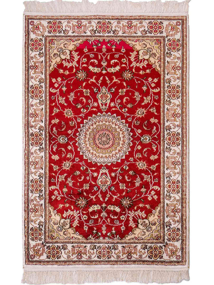 China Seide Teppich 77x117cm - Orientteppich - rot