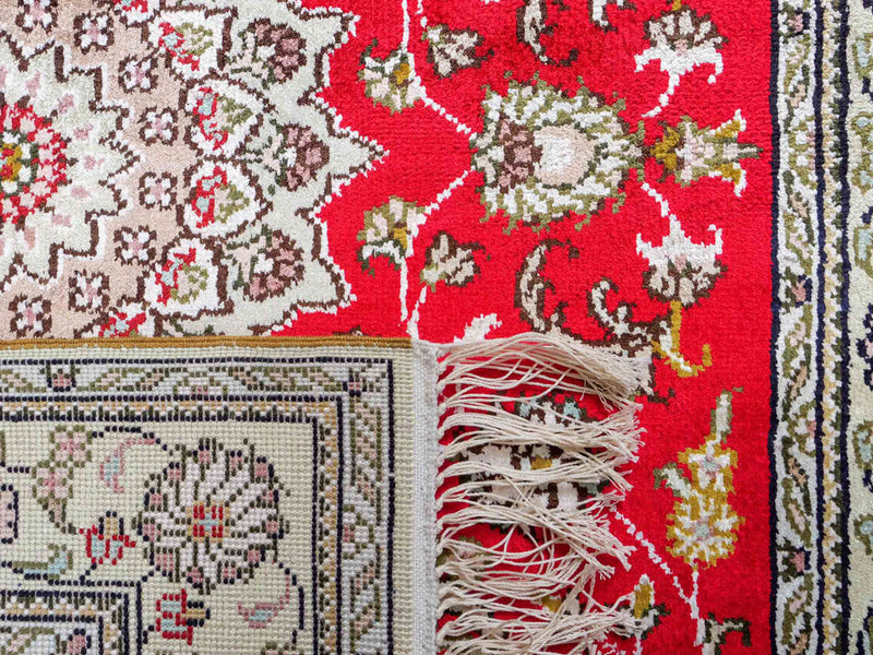 China Seide Teppich 78x122cm - Orientteppich - rot