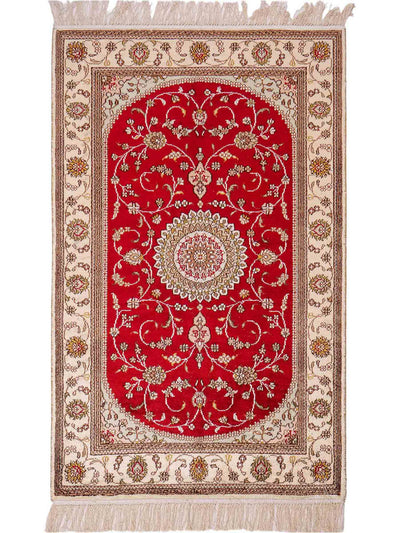 China Seide Teppich 76x122cm - Orientteppich - rot