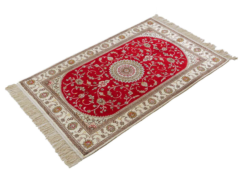 China Seide Teppich 76x122cm - Orientteppich - rot