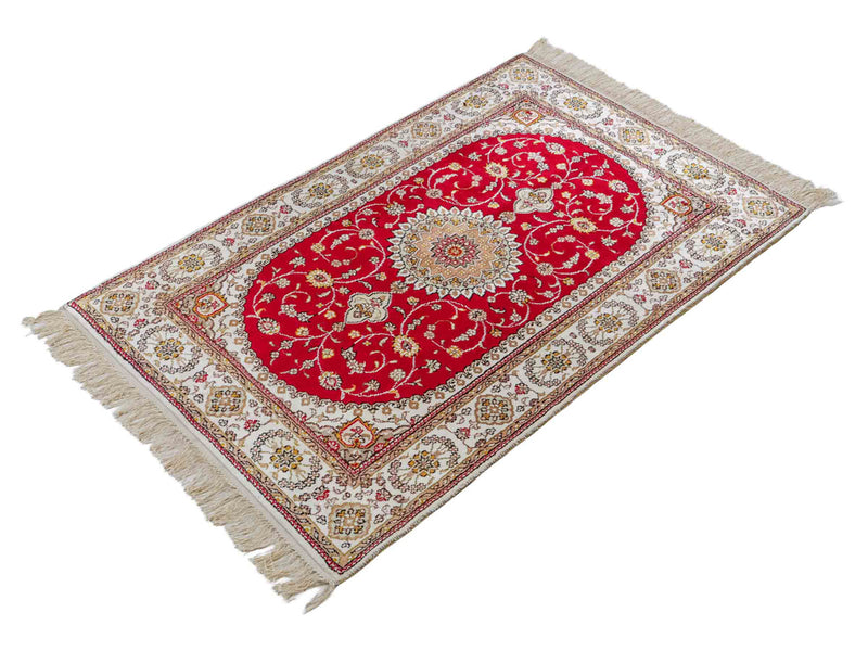 China Seide Teppich 77x120cm - Orientteppich - rot