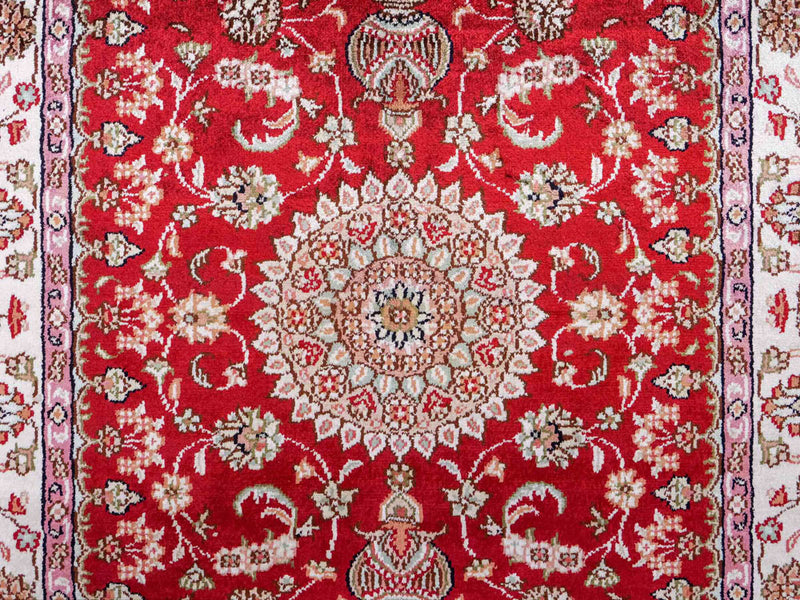 China Seide Teppich 76x119cm - Orientteppich - rot