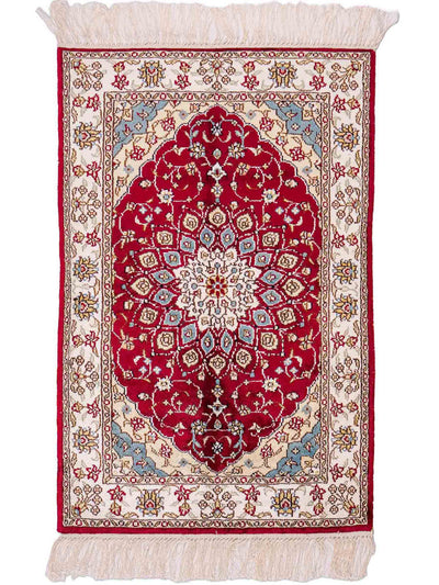 China Seide Teppich 56x87cm - Orientteppich - rot