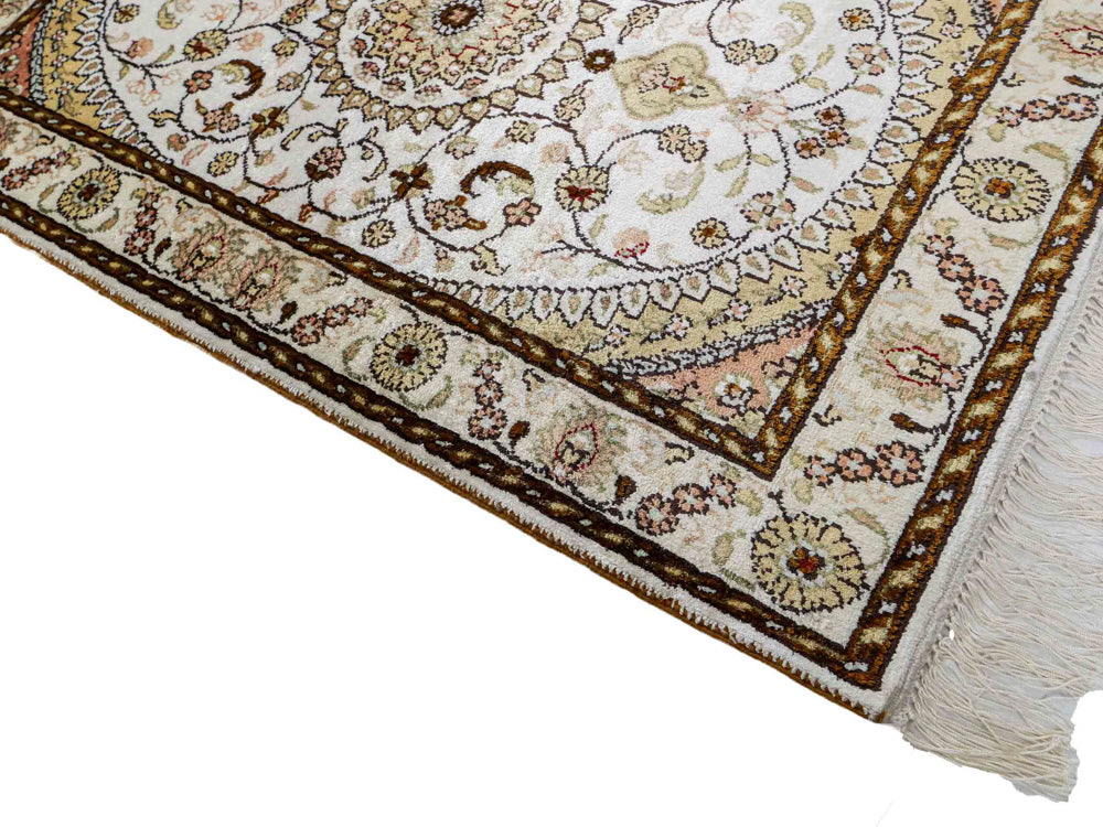 China Seide Teppich 59x88cm - Orientteppich - beige