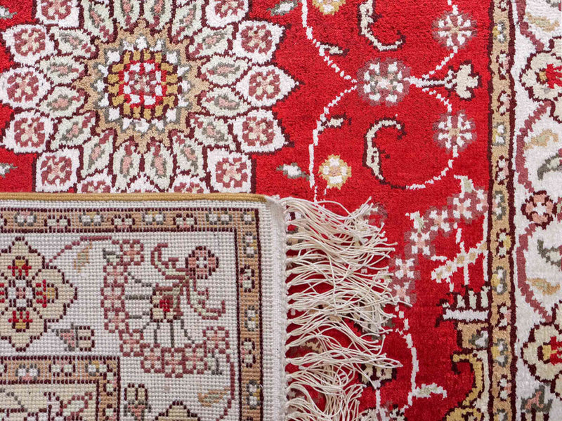 China Seide Teppich 62x90cm - Orientteppich - rot
