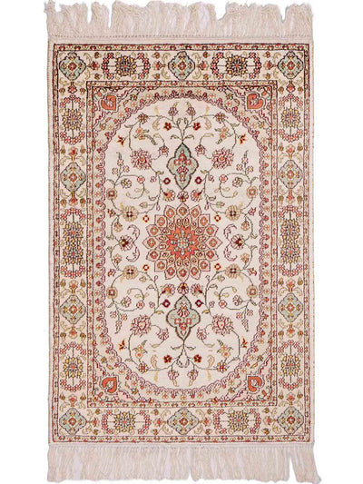 China Seide Teppich 59x89cm - Orientteppich - beige