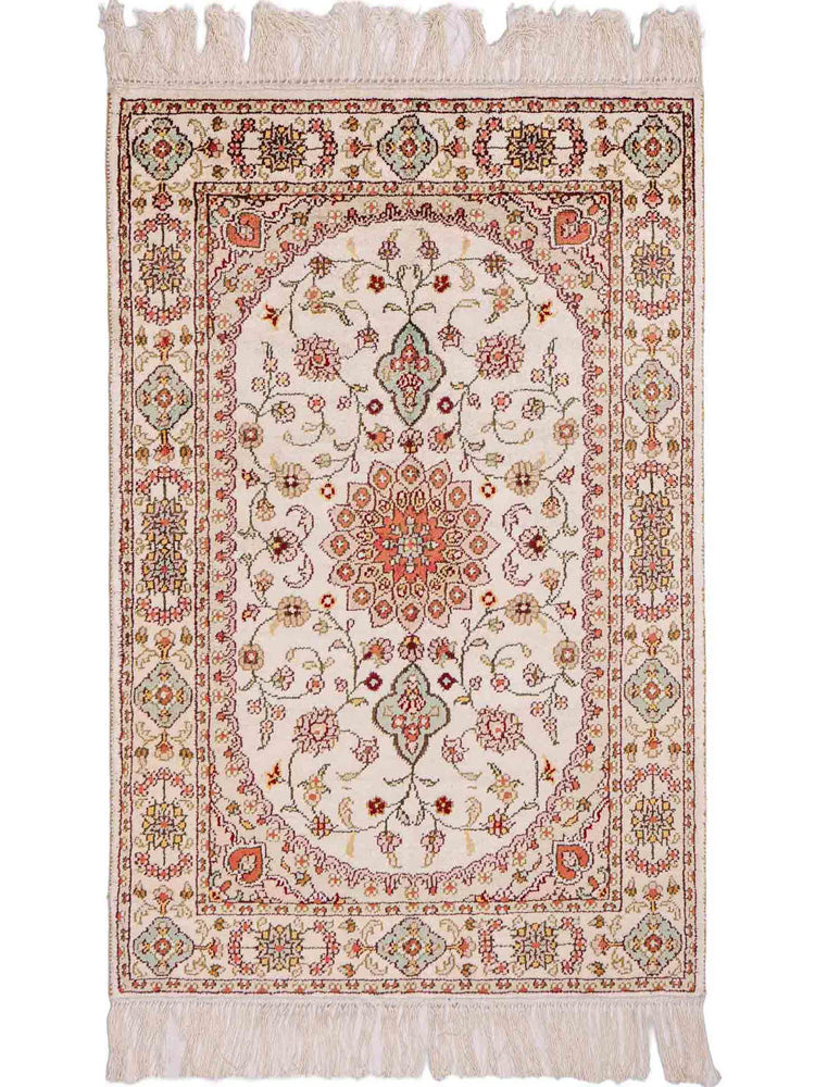 China Seide Teppich 59x89cm - Orientteppich - beige