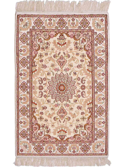 China Seide Teppich 60x89cm - Orientteppich - hellbeige
