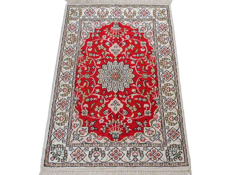 China Seide Teppich 62x89cm - Orientteppich - rot