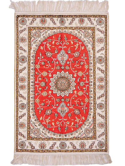 China Seide Teppich 61x93cm - Orientteppich - rot