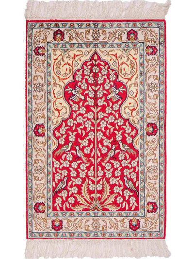 China Seide Teppich 58x87cm - Orientteppich - hellrot