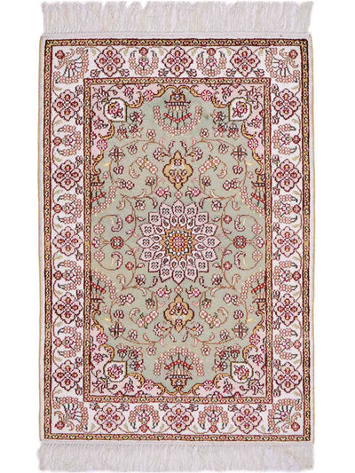 China Seide Teppich 63x93cm - Orientteppich - sand